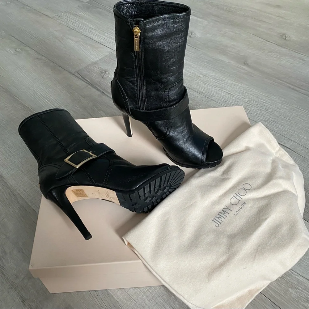 🎉HP🎉JIMMY CHOO BIKER BOOTIES - Picture 13 of 16